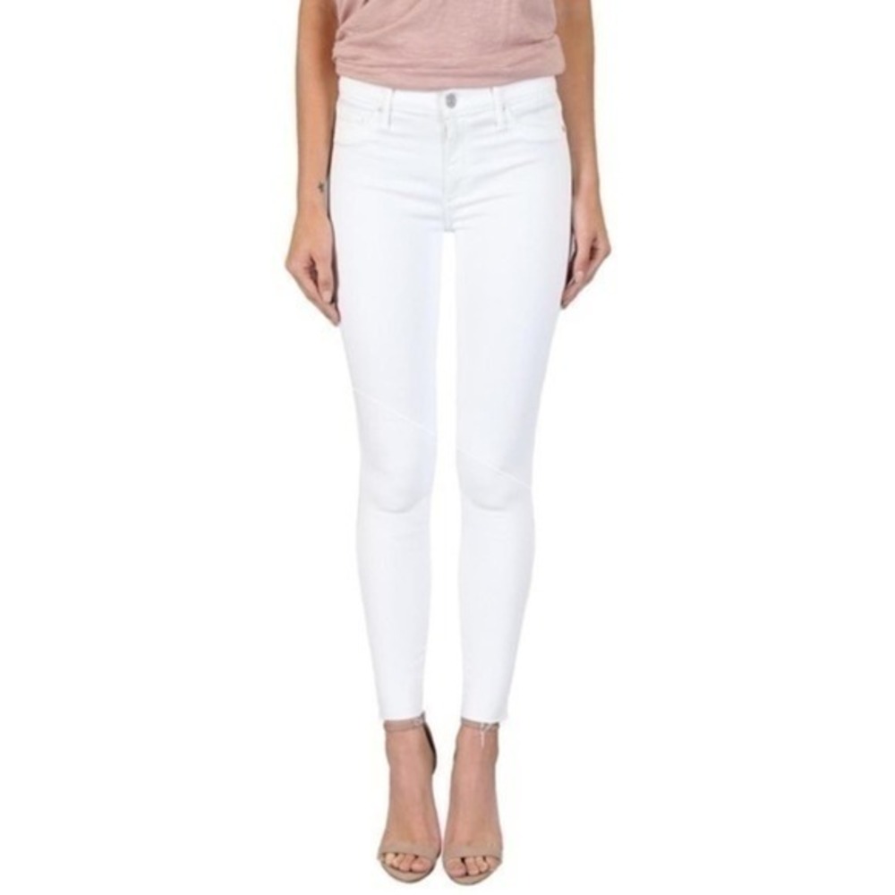 Black Orchid Noah Frayed Hem Ankle White‎ Skinny Jeans Size 24 NWT